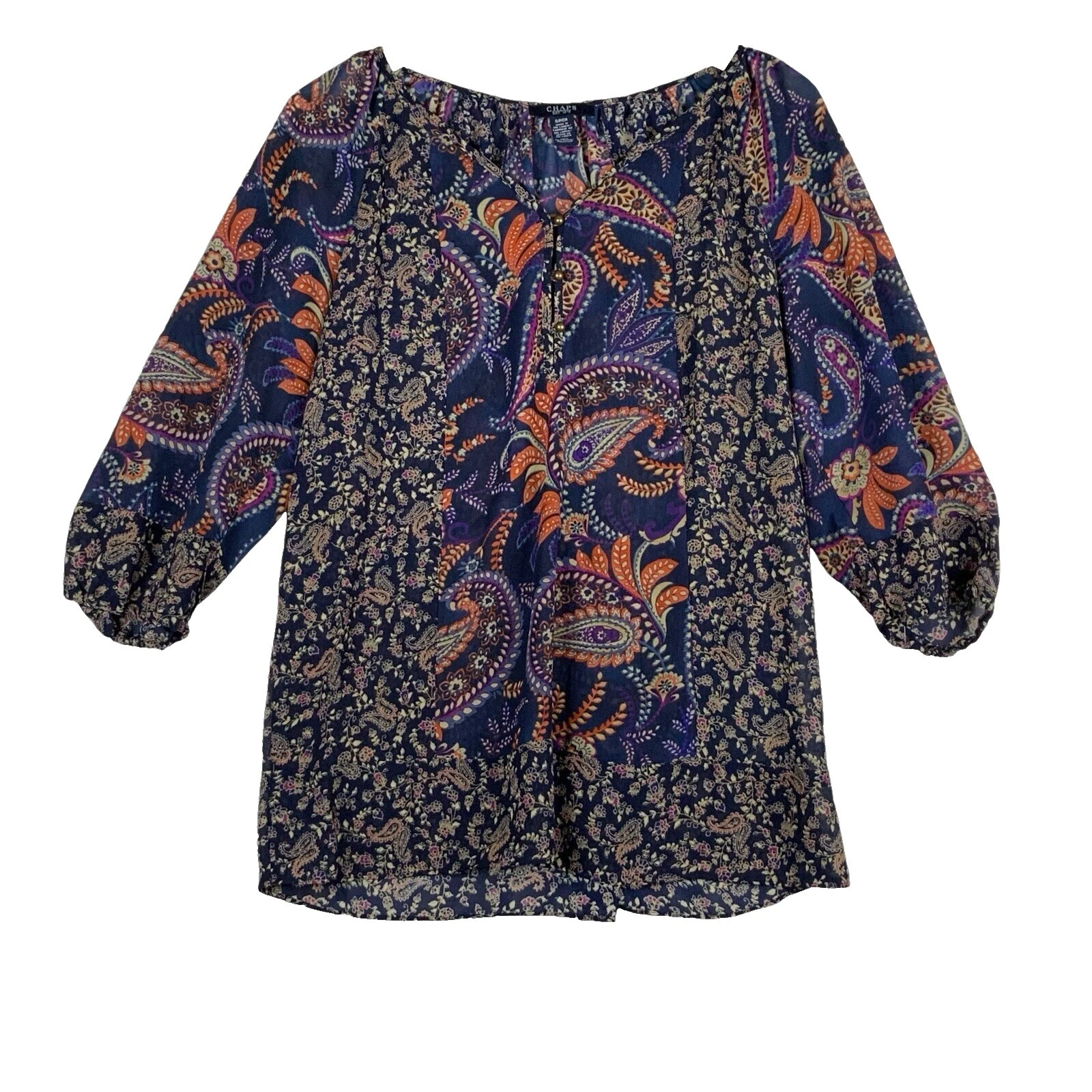 Blusa Top Chaps Poliéster Paisley para mujer