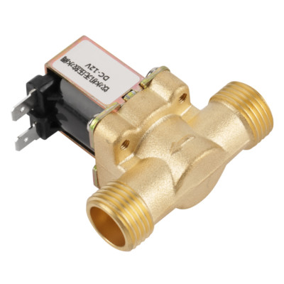 Électrovanne Électrique Laiton 1/2" 12V Normally Fermée - Contrôle Eau Et Chauffe-Eau