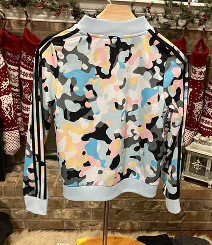 NWOT Adidas Multicolor Camo girls zip up jacket 10/12 - Picture 2 of 7