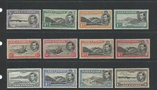 1938 King George VI and Views of Ascension Part set of 12 all Mint Hinged 