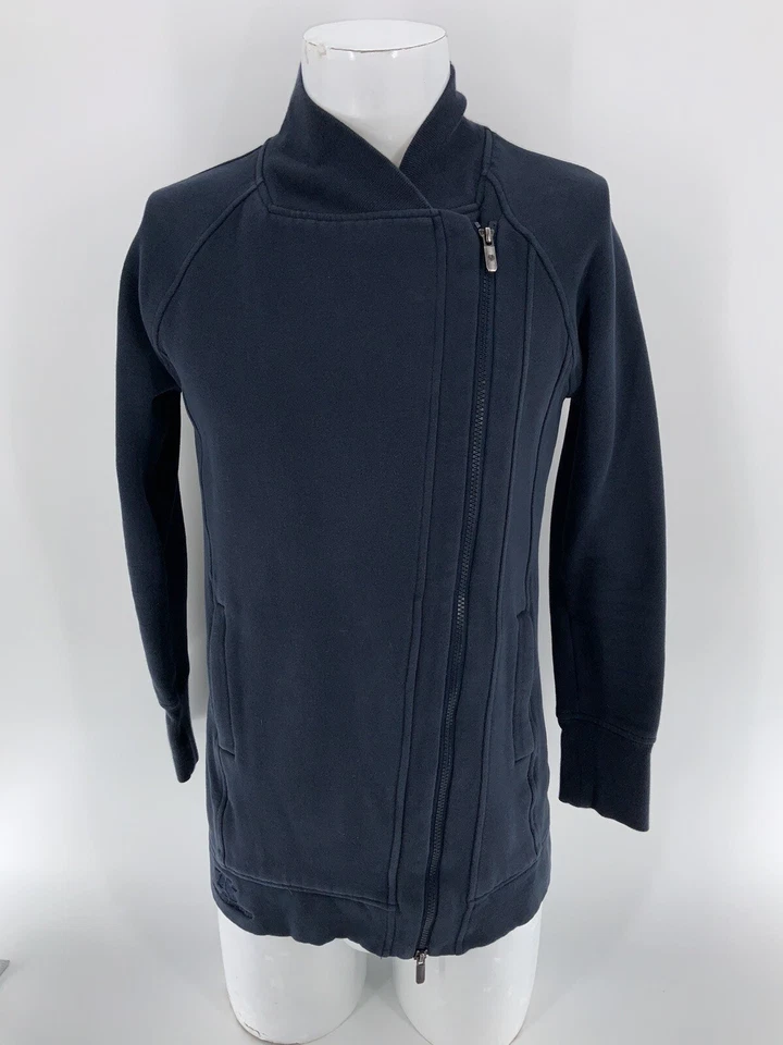 Chaqueta Lululemon Talla 6 Mujer Azul Algodón Poli Larga Descentrado Cremallera YGI N4-23 Foto 2 de 4