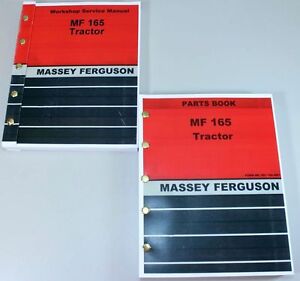 Set Massey Ferguson 165 Tractor Parts Service Repair Shop Manual Workshop Mf165 Ebay