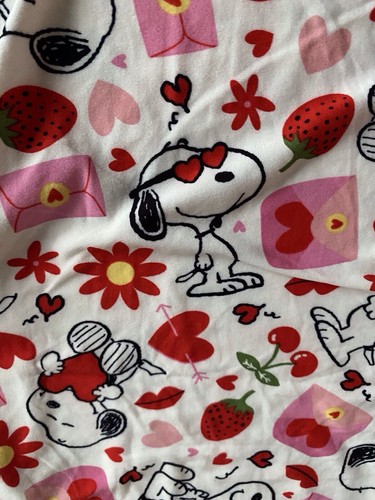 Peanuts SNOOPY Mujer’s Talla XL Pijama Conjunto Manga Corta Pantalones San Valentín Rojo NUEVO - Imagen 4 de 13