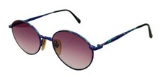 Vintage Jonathan Sceats Blue Multi-Color Oval Sunglasses W/ NEW LENSES