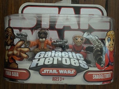 Original STAR WARS GALACTIC HEROES PONDA BOBA & SNAGGLETOOTH 2007