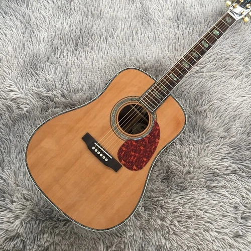 41‘ Acoustic Electric Guitar D Red Solid Spruce Top with Pickups Bone Nut Guitar