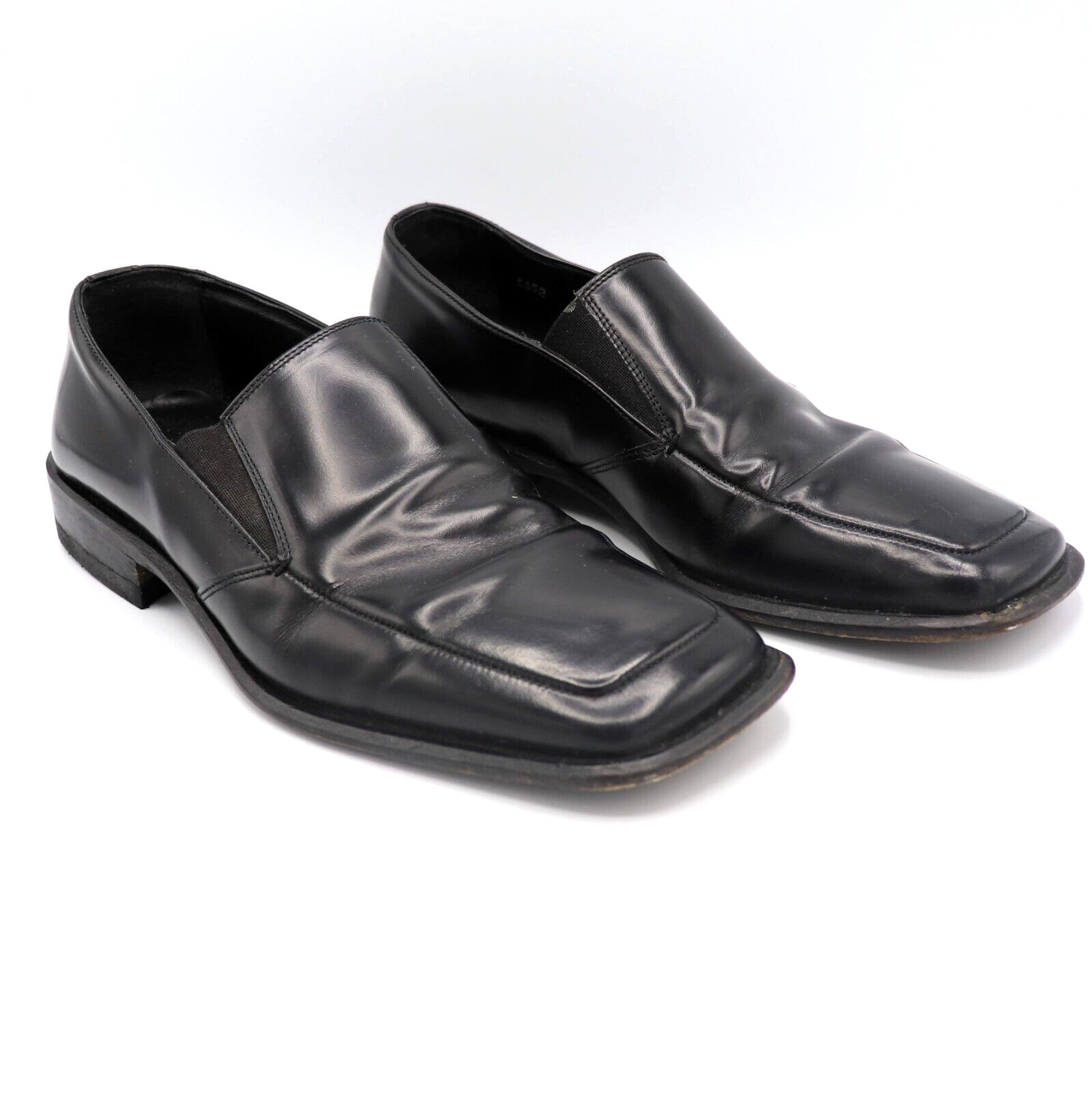 Via Spiga Black Leather Slipon Men's Dress Shoes, Ma… Gem