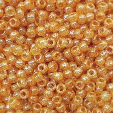 Pony Beads Orange Glitter Sparkle Large Hole Beads Made in USA