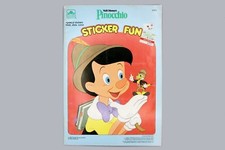 Walt Disney Pinocchio Sticker Fun Album 1984, Vintage 1980s Children's Activity