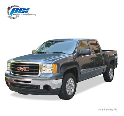 Black Textured OE Style Fender Flares 07-13 GMC Sierra 1500 Short Bed 69.3 Only