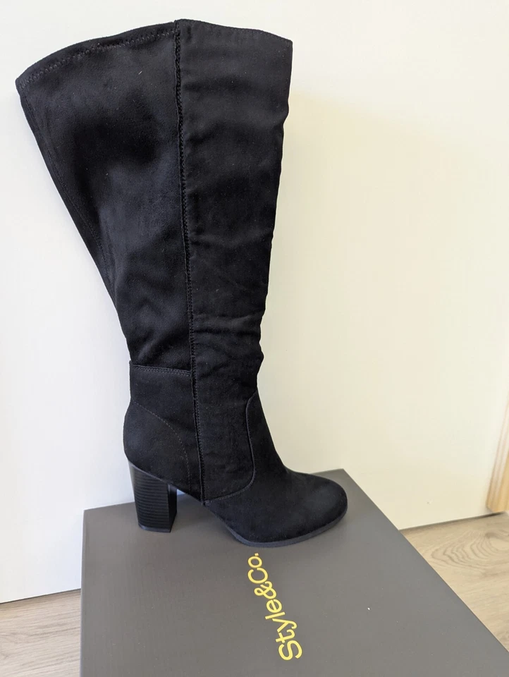 NEW Style & Co. Addyyf Womens 8.5 M Wide Calf Black Knee-High Boots/ NEW - Image 3 of 4
