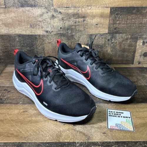 Nike Men's Downshifter 12 Size 11 DD9293-003 Black Red White Shoes