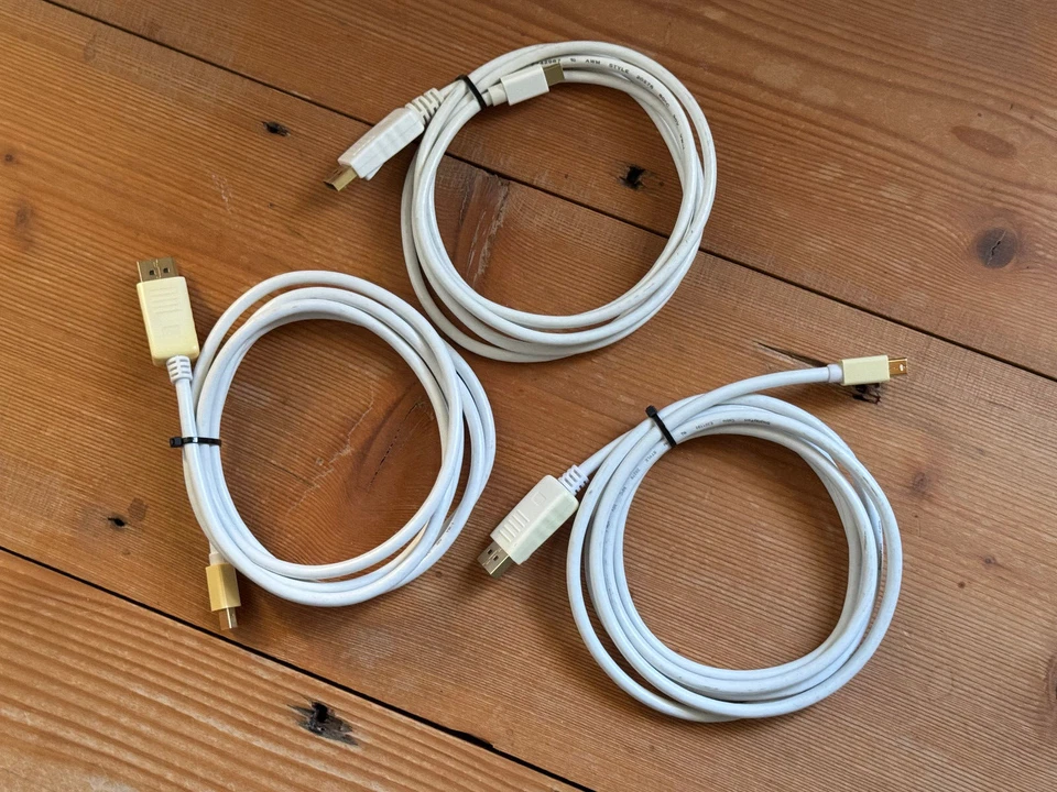 3 Stück 2m DisplayPort auf Mini DisplayPort 1.2 Kabel Adapterkabel Thunderbolt - Bild 4 von 4