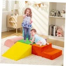 RELIANCER 6PCS Climb & Crawl Foam Block Play Set,Toddler Modular Foam Climbing 