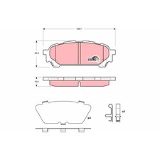 Satz Bremsbeläge Bremsklötze hinten für Subaru Forester SG Impreza GD | 80523