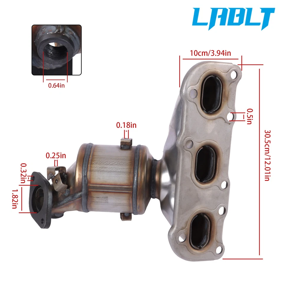 Convertidor catalítico izquierda+derecha para Hyundai Santa Fe 2013-2018 Kia Sorento 3,3 L 641590 Foto 3 de 4