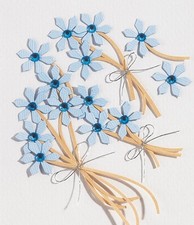 Jolee Boutique Dimensional Stickers Blue Jeweled Flowers