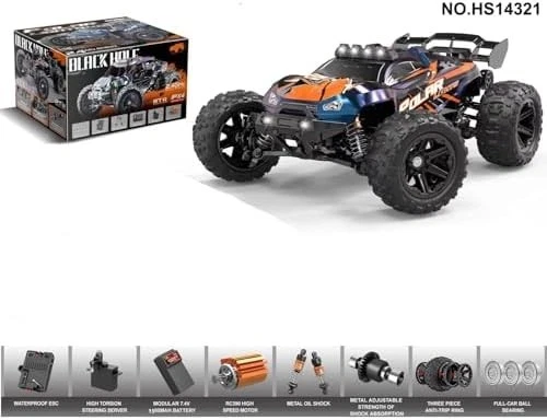 1/14 Brushless RC Cars for Adults Fast + Mph, RC Trucks 4X4 Offroad Waterproof - Image 4 of 4