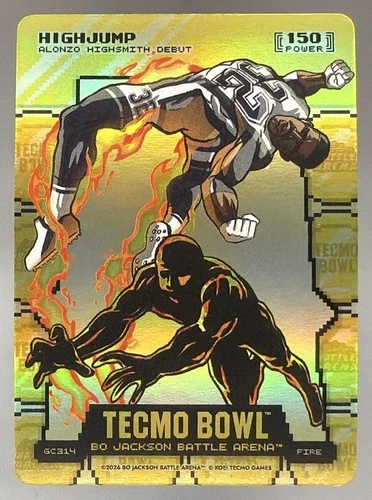 2026 Bo Jackson Battle Arena Tecmo Highjump Alonzo Highsmith Gold Coin Flip Fire