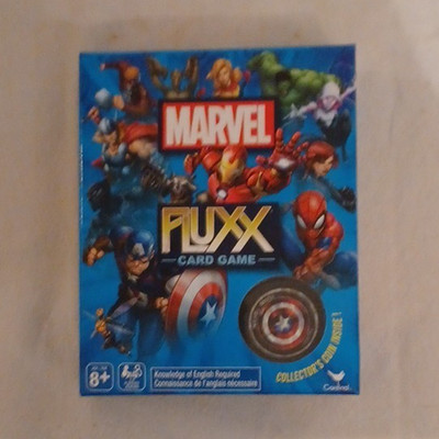 Marvel Fluxx Card Game Marvel Universe Comics &Complete Game w/Collector's Coin