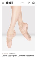Bloch Elastosplit Leather Split Sole Ballet Shoe Pink Women  s Size 2B Newinbox