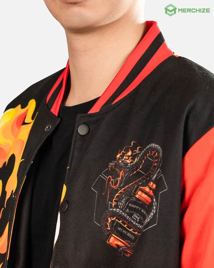 2026 World Baseball Classic USA Team All Over Baseball Jacket - Fullsize White