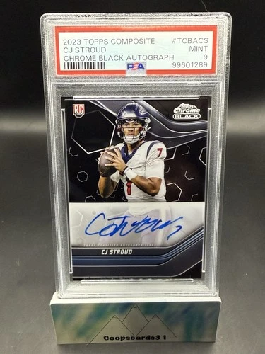 2024 Topps Composite Chrome Black RC AUTO CJ STROUD PSA 9 Mint HOU TEXANS 🔥