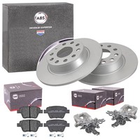 ABS Bremsscheiben 272Mm + BelÄGe + SÄTtel Hinten Passend FüR VW Caddy 3