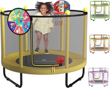 60" Trampoline for Kids 5ft Mini Toddler Indoor  Outdoor Trampoline with Net US