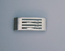 Colibri Silver Tone Stainless Steel Money Clip Modern Design Spring Loaded Grill