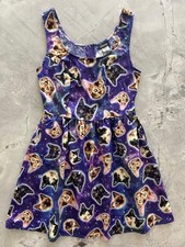 Galaxy Cats Shorter Length Fit  Flare Dress - Small Only