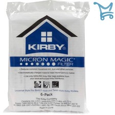 Vacuum Filter Bags Polypropylene HEPA 6 Pack Plus 2 Belts for Kirby Vacuums