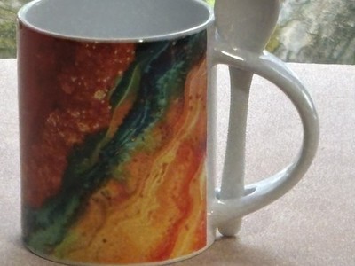New Wrap Around Color W/Latte Spoon Coffee Mug Sympathy Sickness Prayer FastShip