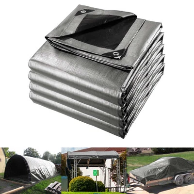 APLUSCHOICE 14Mil Waterproof Heavy Duty Reinforced Poly Tarp Reversible Tent Cover Tarpaulin