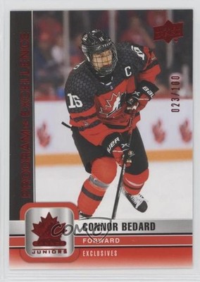 2023 Upper Deck Team Canada Juniors Exclusives /100 Connor Bedard Rookie RC uk2