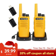 Retevis RT68 Two Way Radio Long Range Walkie Talkies for Adults,Rugged(2 Pack)