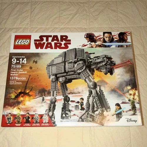 LEGO Star Wars First Order Heavy Assault Walker 75189 Set 1376 pcs Rey Poe