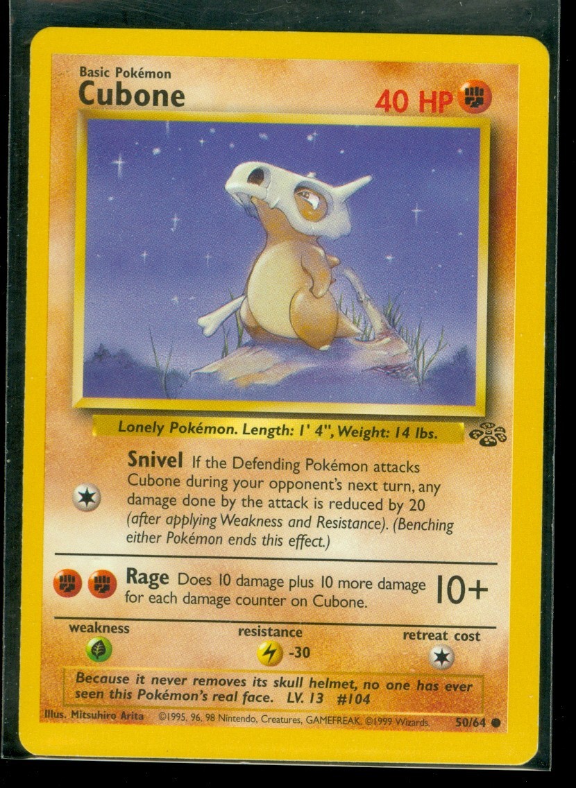 Pokemon CUBONE 50/64 Jungle - - MINT