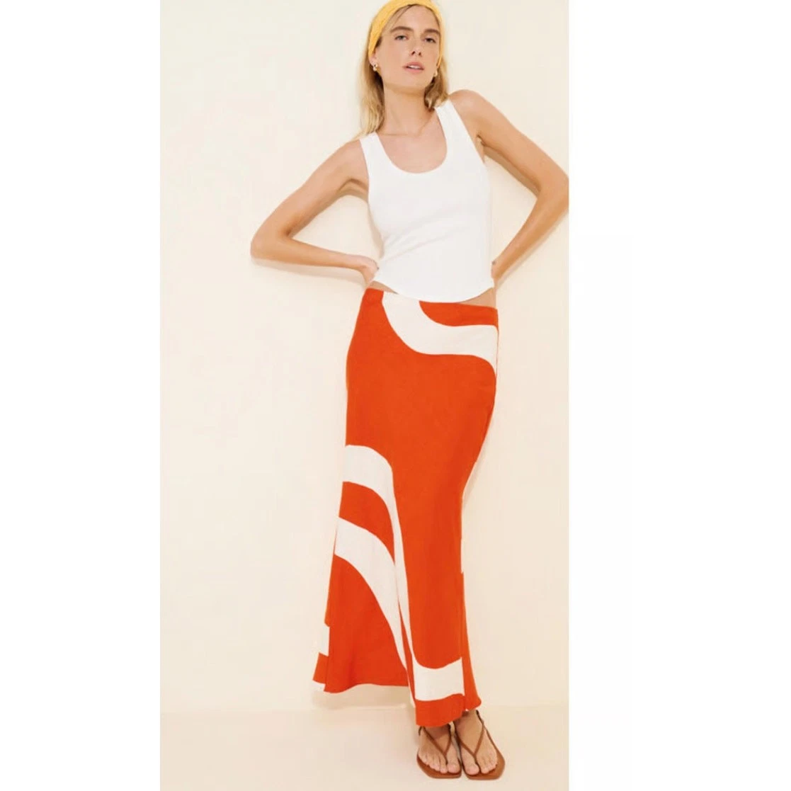 Anthropologie Tilda Maxi Linen Skirt