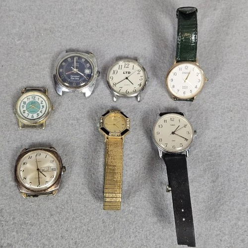 Vintage Watch Lot Of 7 Timex Electric, Citation, LTD, Jolie