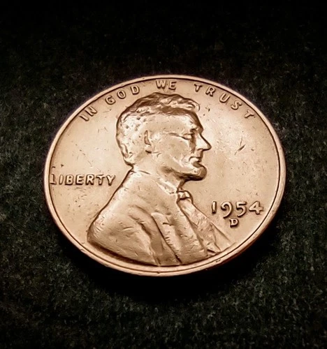 1954-D Lincoln Wheat 1¢ Penny Cent  VINTAGE  Good Condition   FREE SHIPPING