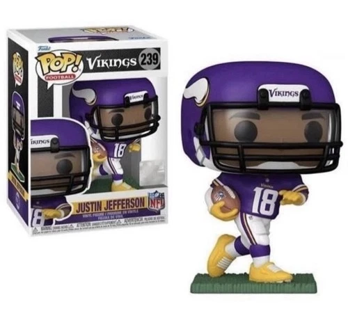 Funko Pop! Football Justin Jefferson Minnesota Vikings #239 NFL  With Protector