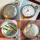 Vintage pocket watch TORERO Silver .800 open face ladies 29mm