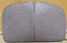 Louis Vuitton Pochette Epi Leather Cosmetic Pouch Gray Lila Authentic
