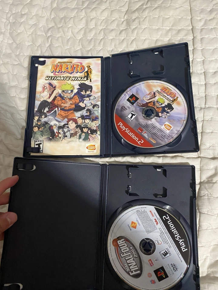 Naruto Ultimate Ninja + NCAA Final Four 2004 PS2 PlayStation 2 CIB [TESTED] - Image 2 of 4