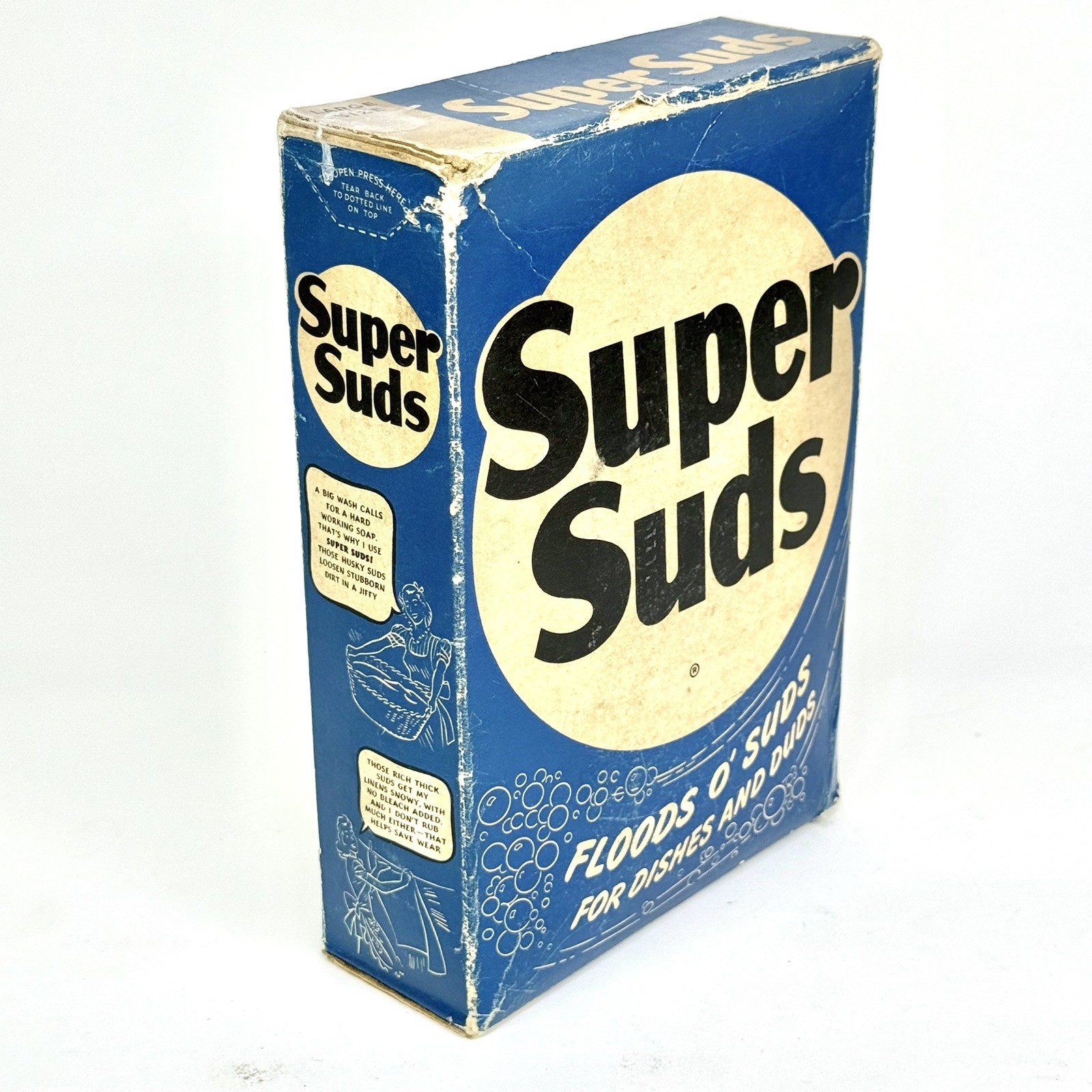 Vintage SUPER SUDS Box Soap -1 pound 7 ounces Colgate Palmolive Peet Unopened