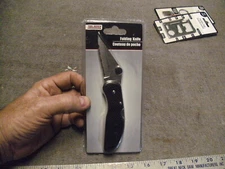 Tool Bench Hardware pocket knife serrated edge blade lockback, new in pack