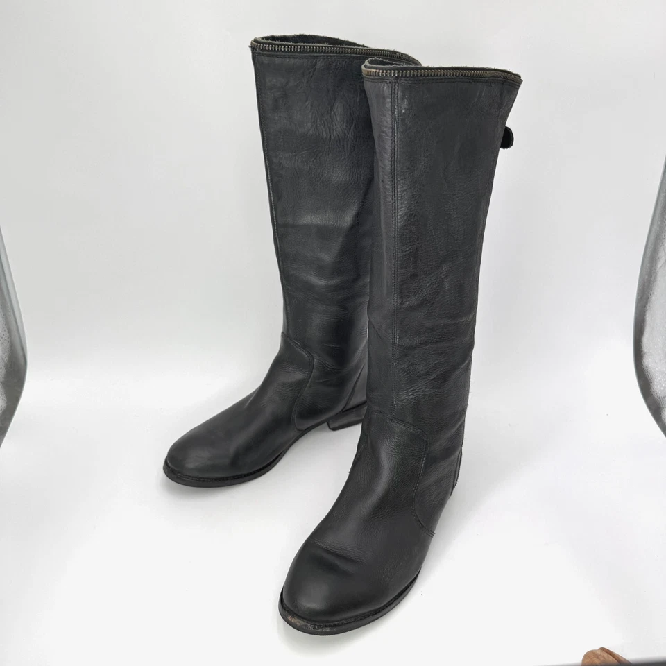 Bota de Moto Caterpillar Mujer 8.5 Cat Cuero Negro Hasta la Rodilla P30807 Forrada en Calle Foto 2 de 4