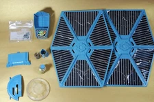 VINTAGE STAR WARS BLUE BATTLE DAMAGED TIE FIGHTER PART KENNER wing battery cover