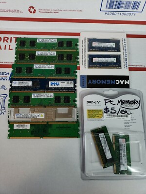 Mac Memory, Dell Memory, Samsung, Hynix, Notebook Memory Card Lot Untested